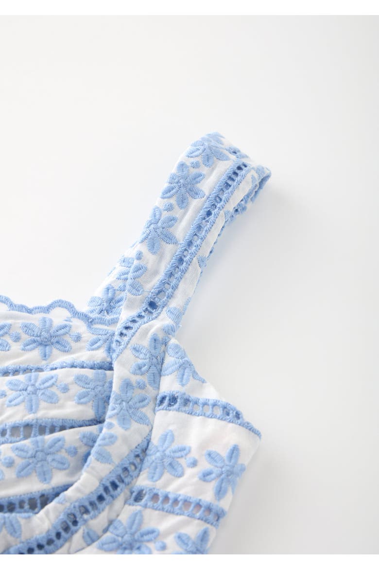 Odessa Frill Embroidered Top, Alternate, color, Powder Blue