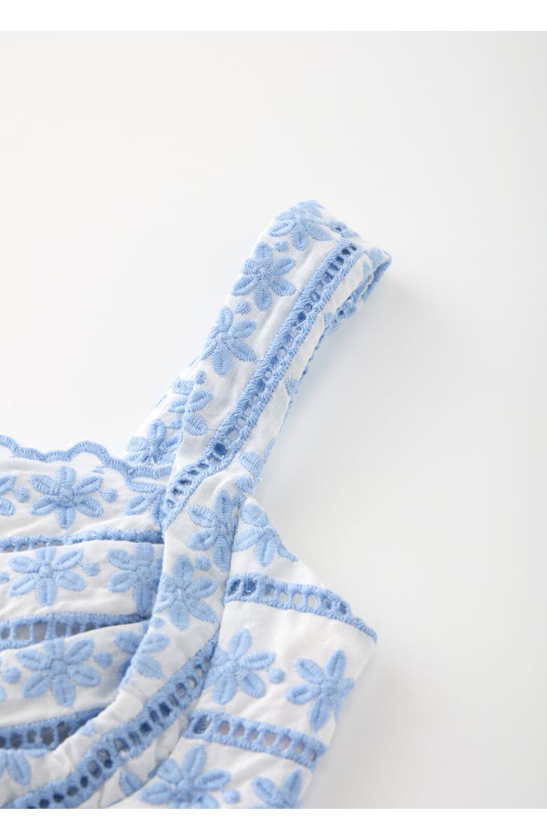 Marlo Kids Odessa Frill Embroidered Top, Alternate, color, Powder Blue