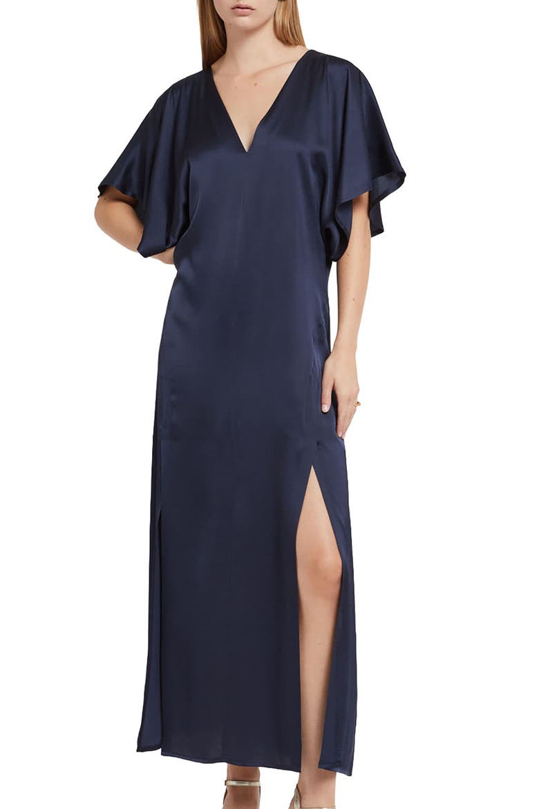Viscose Long Dress, Main, color, Blue