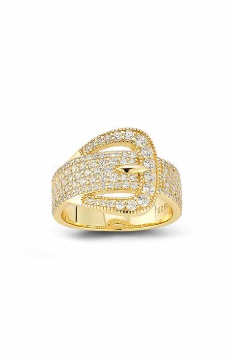 GLAZE JEWELRY Pavé Cubic Zirconia Buckle Ring