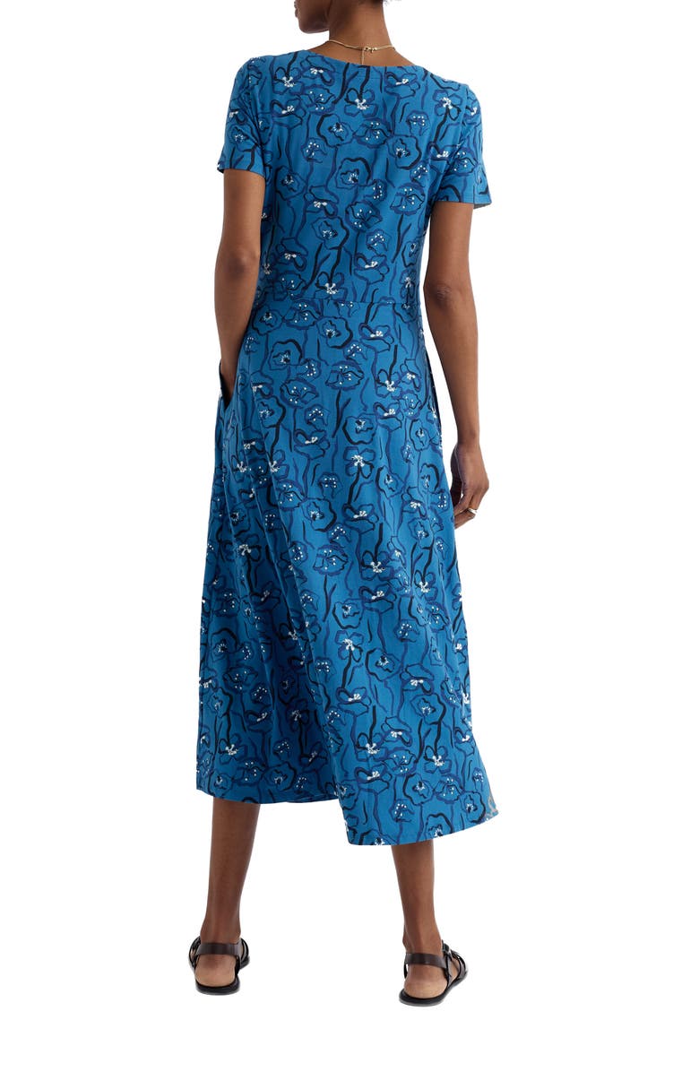 Seasalt Cornwall Veronica Floral Stretch Organic Cotton Midi Dress, Alternate, color,