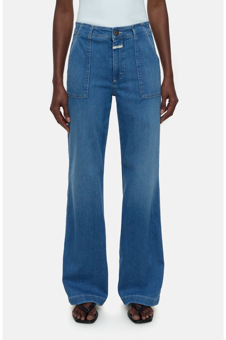 Aria Flare Jeans, Main, color, DARK BLUE