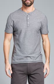 Billy Reid Bird's Eye Short Sleeve Henley