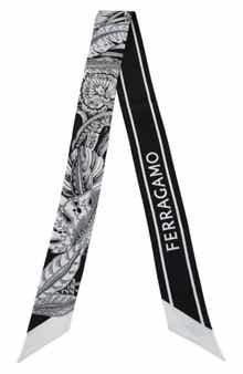 FERRAGAMO Skinny Silk Scarf