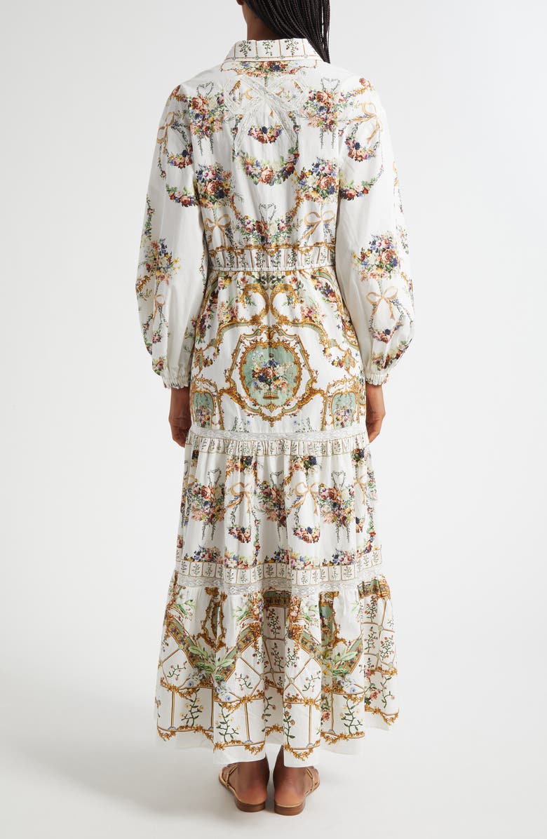 Camilla Dressing Room Drama Tiered Long Sleeve Poplin Shirtdress, Alternate, color, Dressing Room Drama