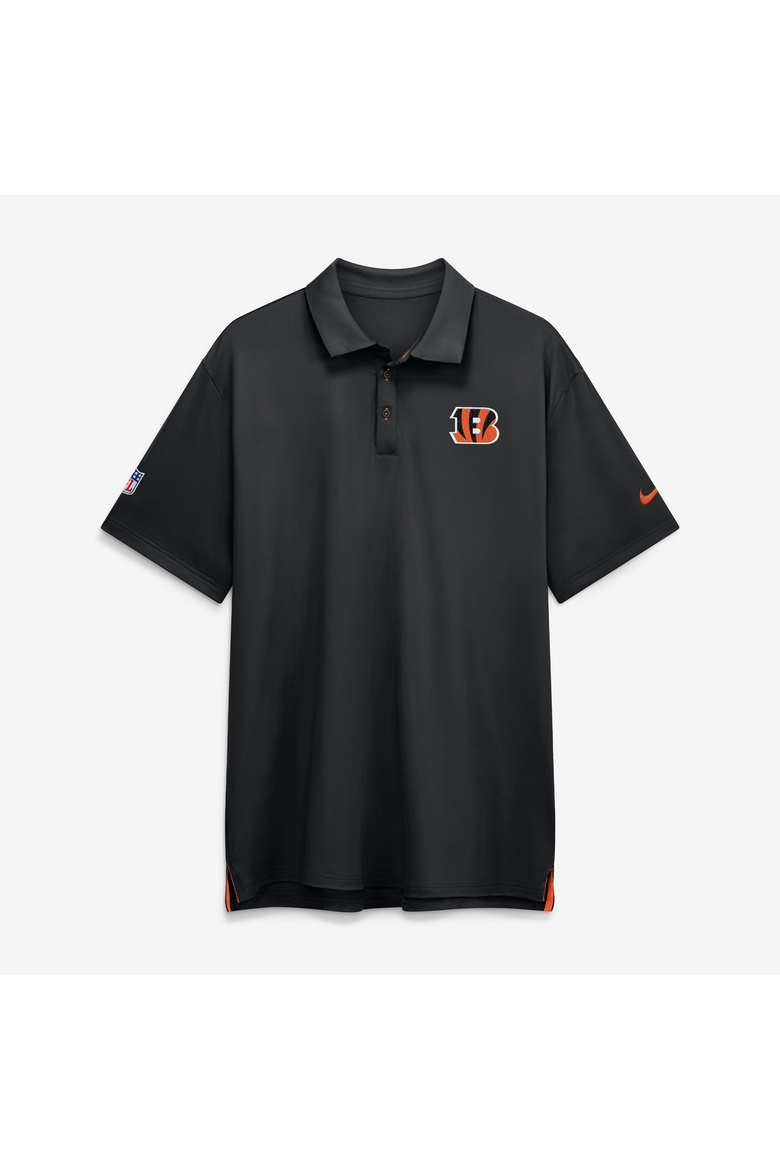 Men's Nike Black Cincinnati Bengals Sideline Powerful Blocking Dri-FIT Tour Polo, Main, color, Black
