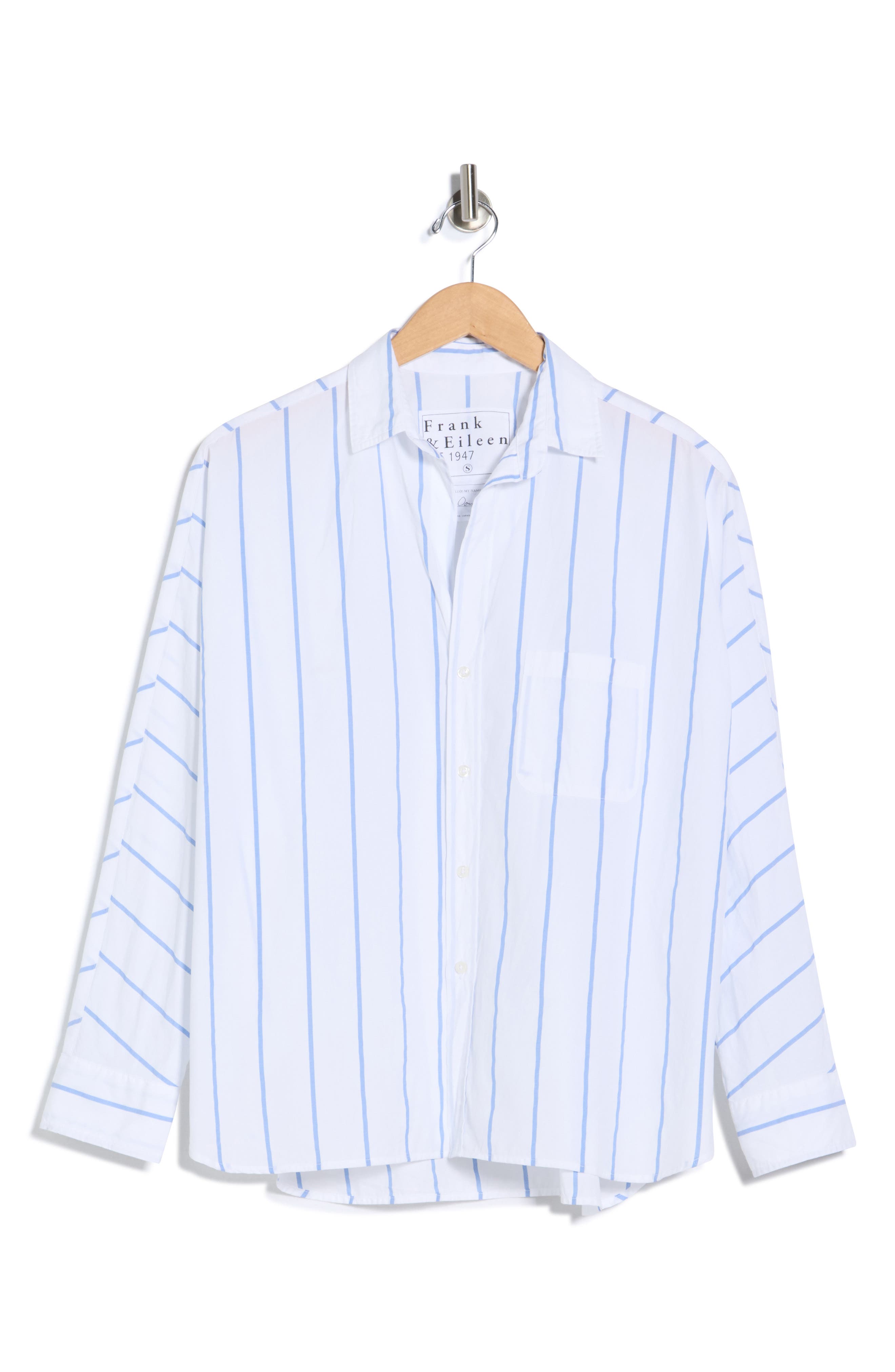 Frank & Eileen Continuous Stripe Cotton Button-Up Shirt