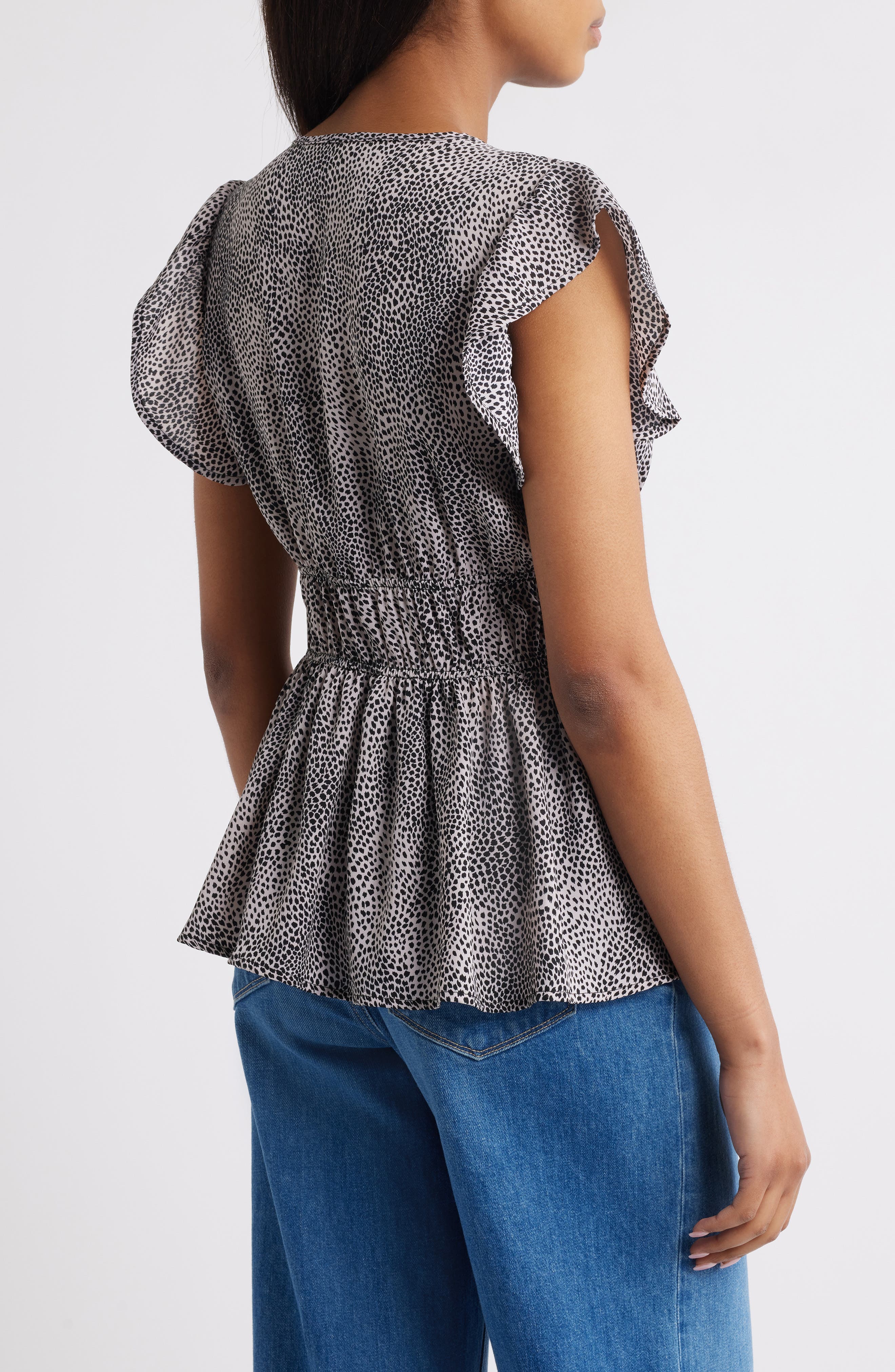 Empire Waist Flutter Sleeve Top - image 2