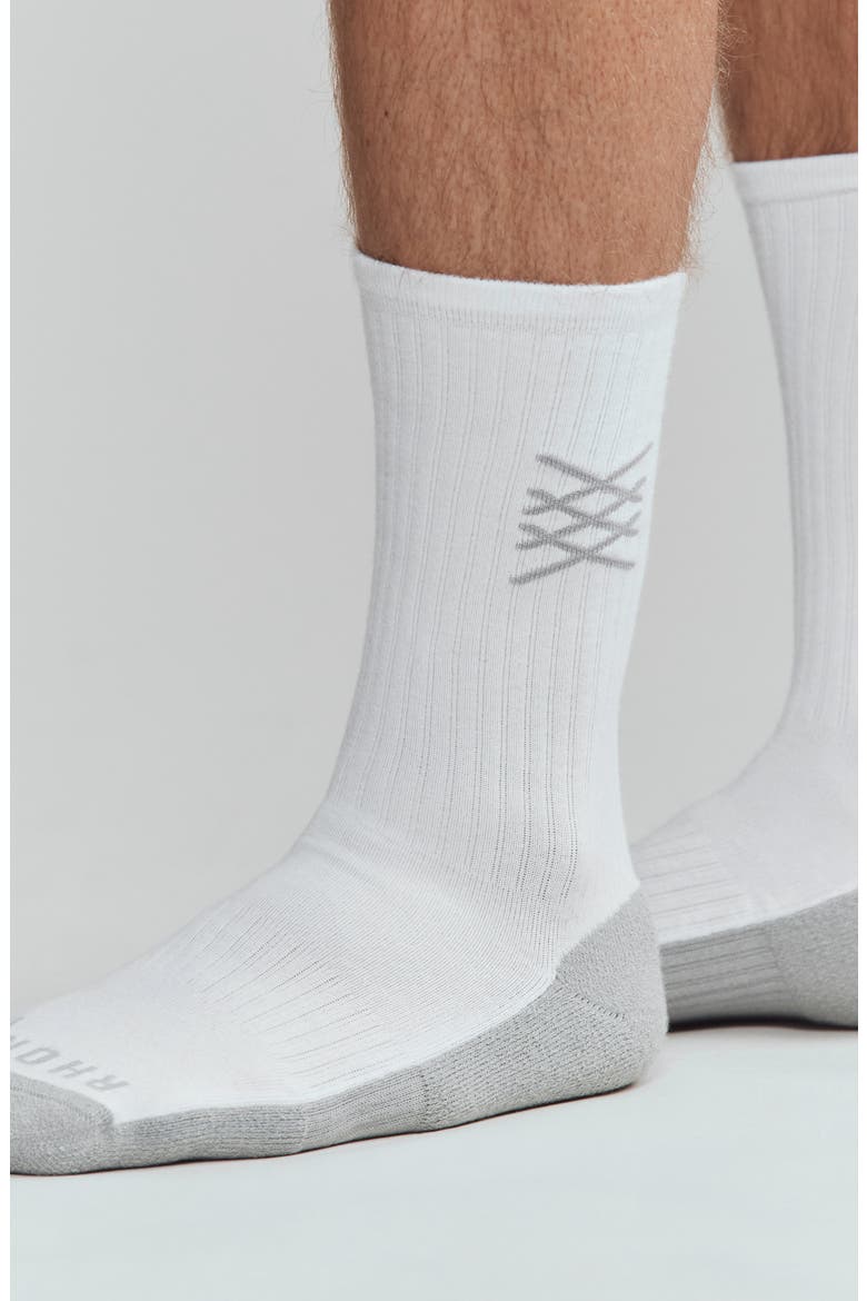 C.O.R. Crew Socks, Alternate, color, WHITE