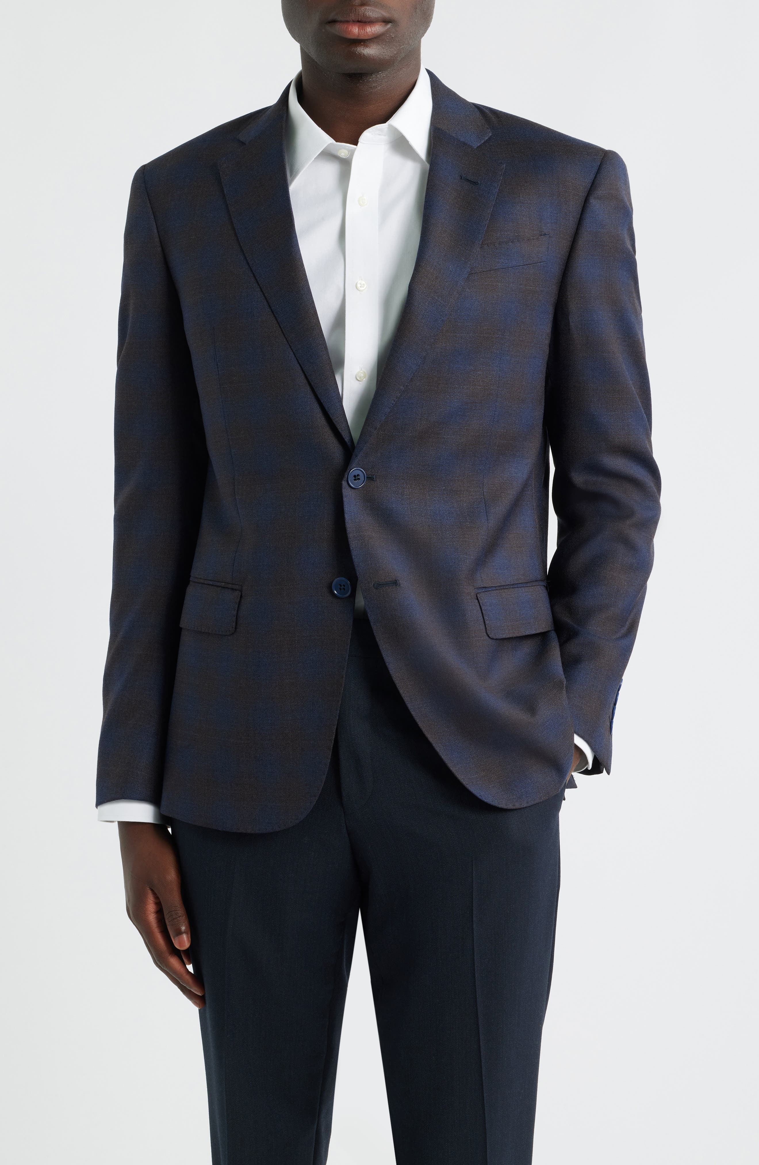 Emporio Armani G-Line Ombré Check Wool Sport Coat
