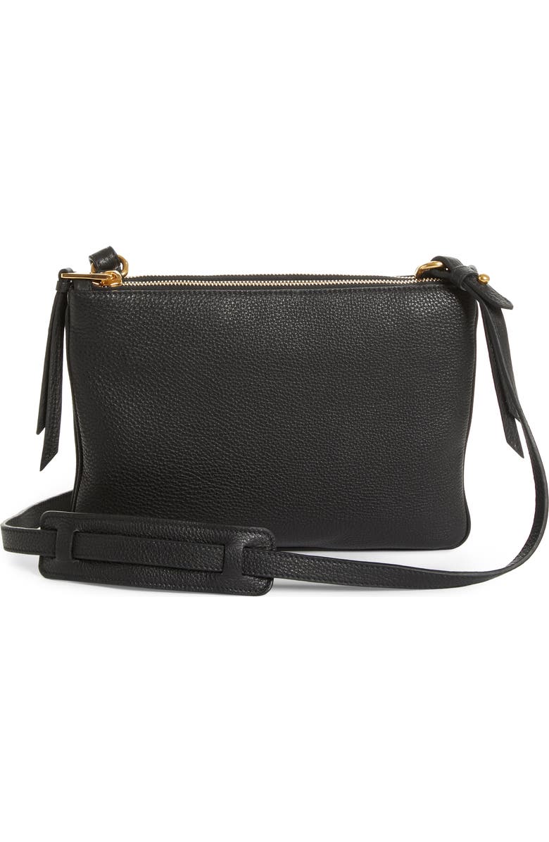 Prada Vitello Daino Double Compartment Leather Crossbody Bag, Alternate, color,