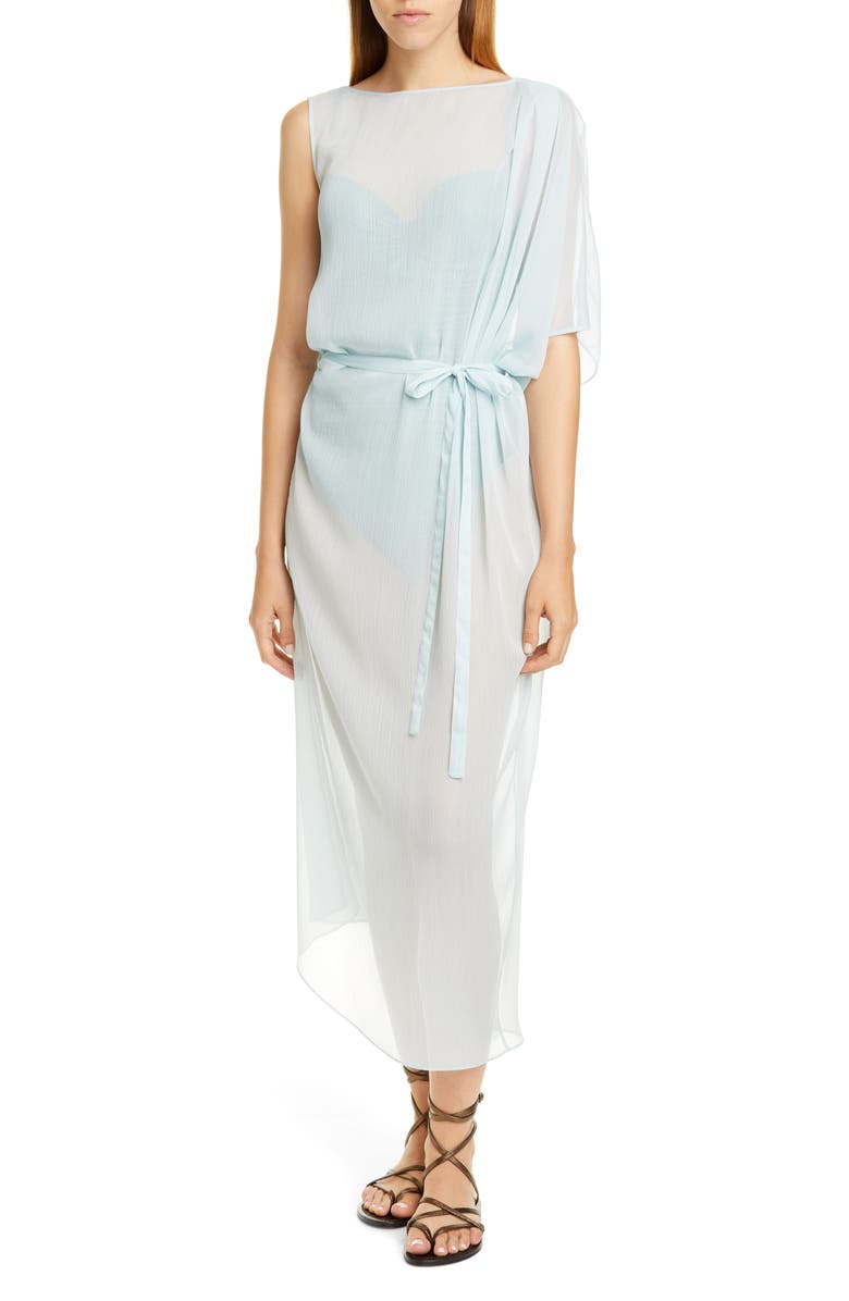 Max Mara Bravo Ruched One-Piece Swimsuit, Main, color, 