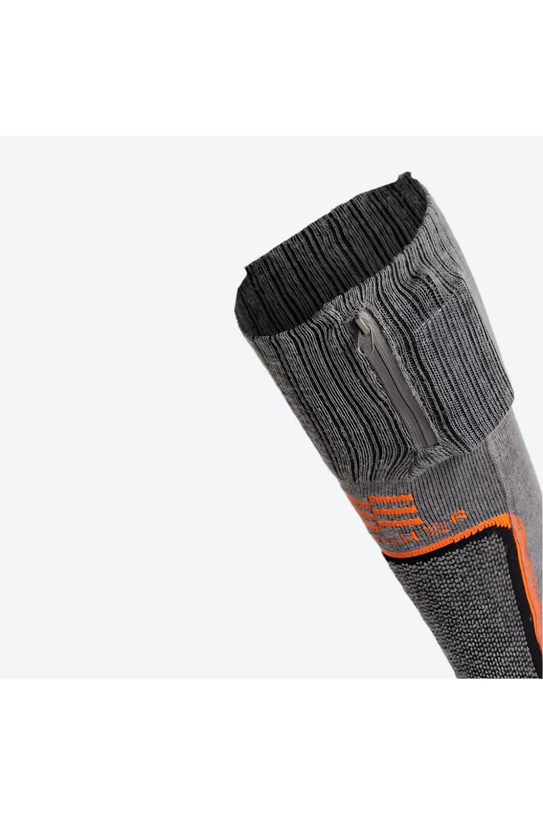 Pro Compression Heated Wool Ski Socks, Alternate, color, Black