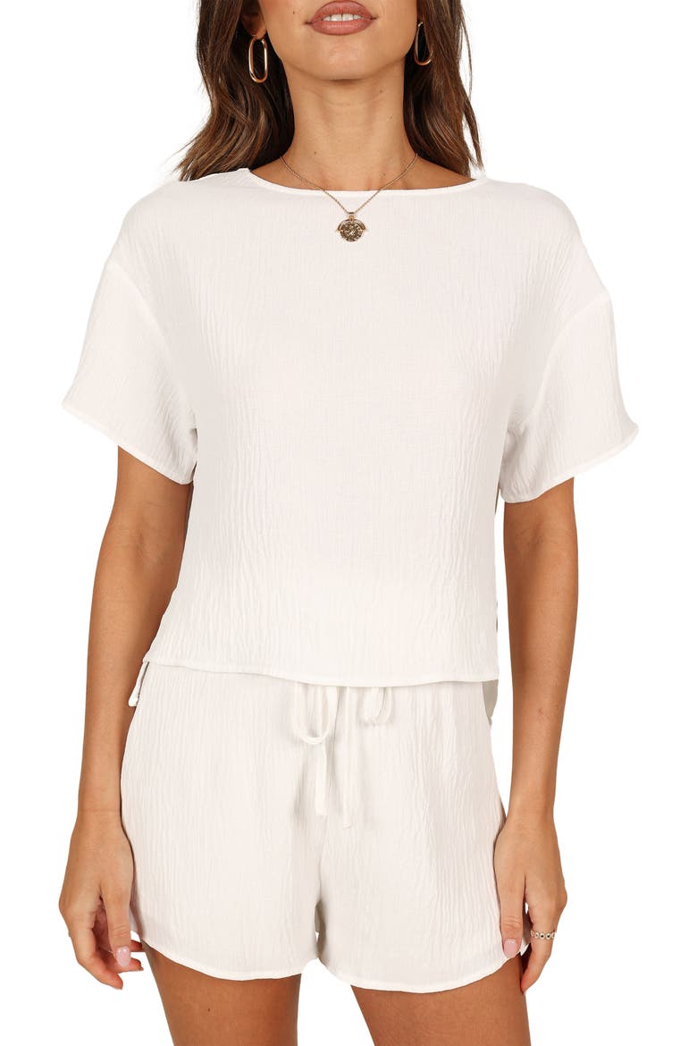 Ittai T-Shirt & High Waist Shorts Set, Alternate, color, WHITE
