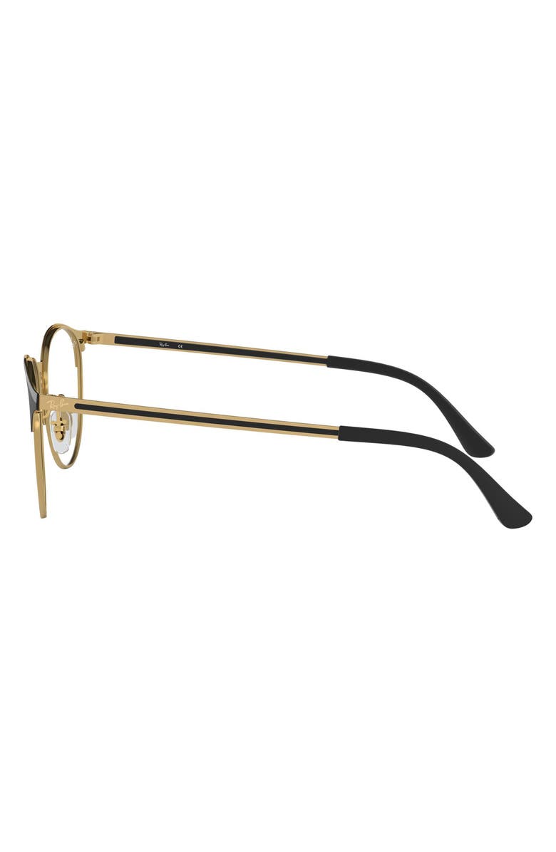 Ray-Ban Phantos 53mm Optical Glasses, Alternate, color, Gold Black