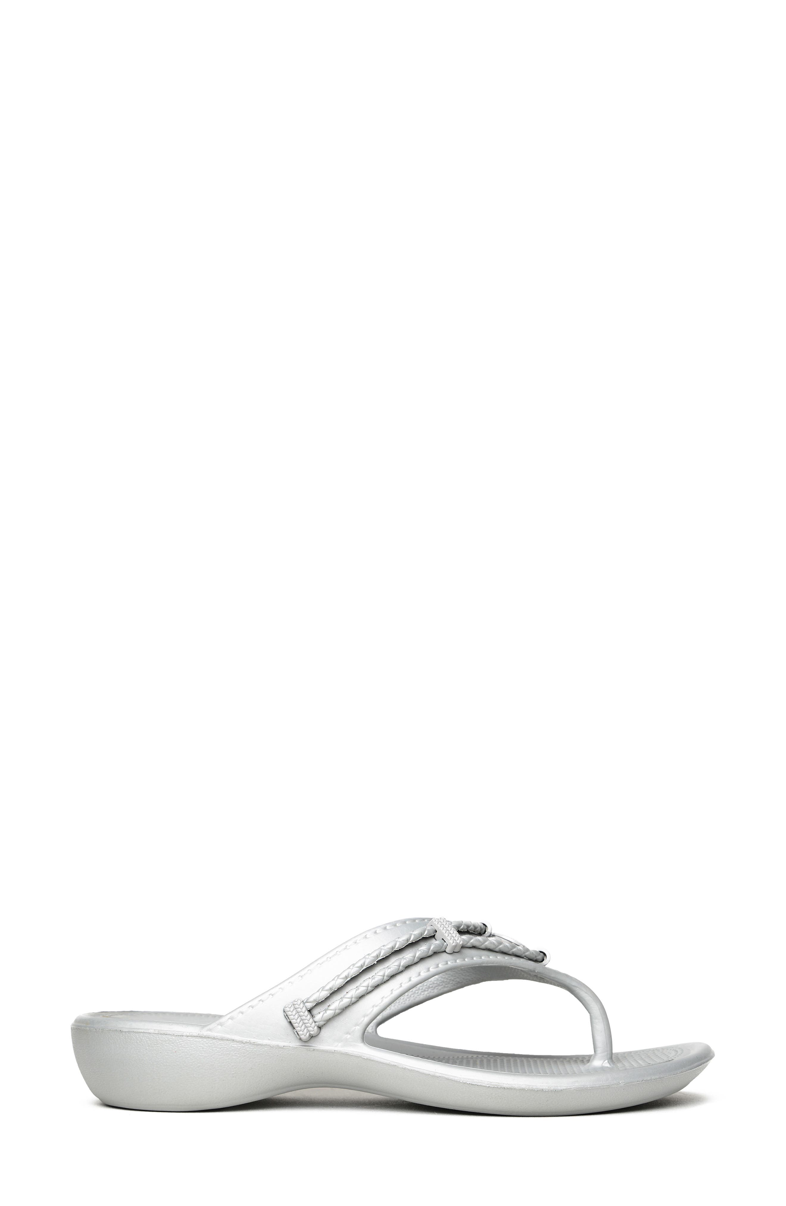 Minnetonka Silverthorne Prism Waterproof Flip Flop, Alternate, color, Grey