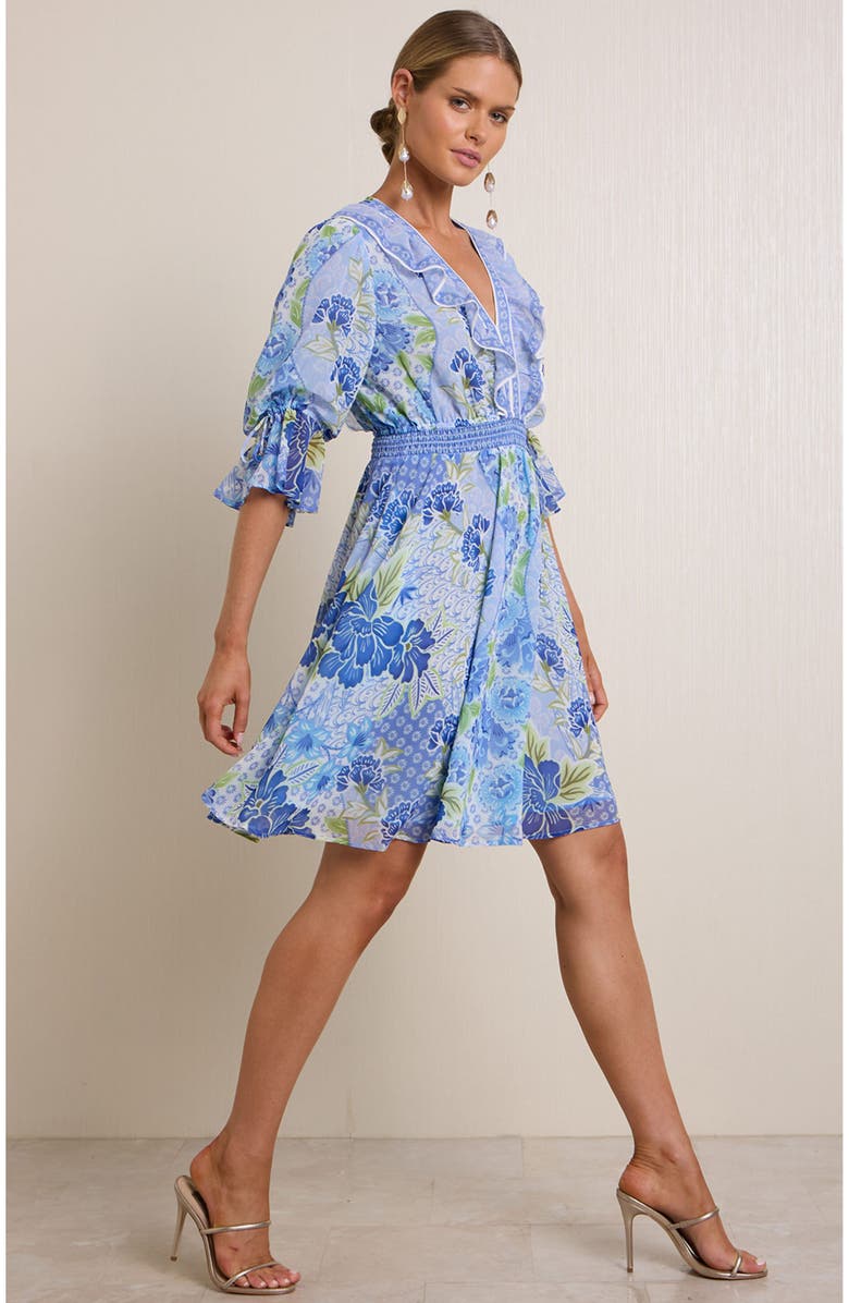 Hale Bob Tara Chiffon Dress, Alternate, color, Blue