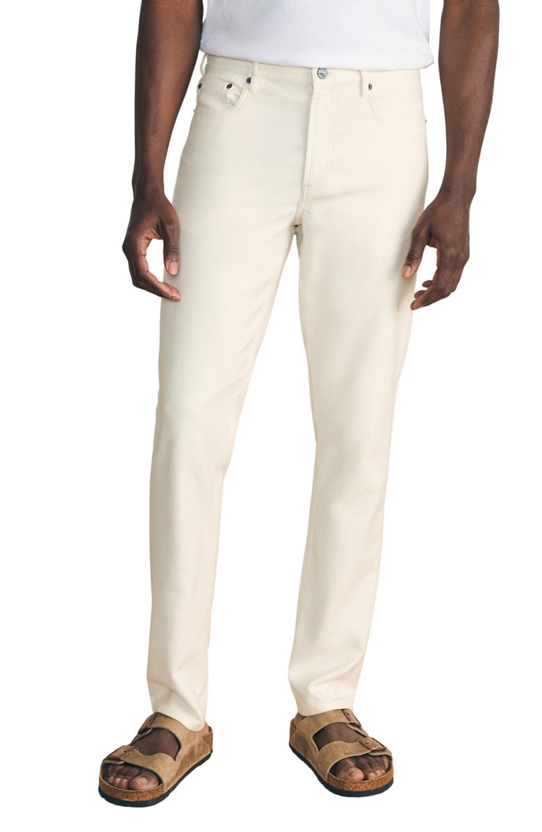 Faherty Stretch Terry Straight Leg Five-Pocket Pants, Main, color, Cabo Blanco