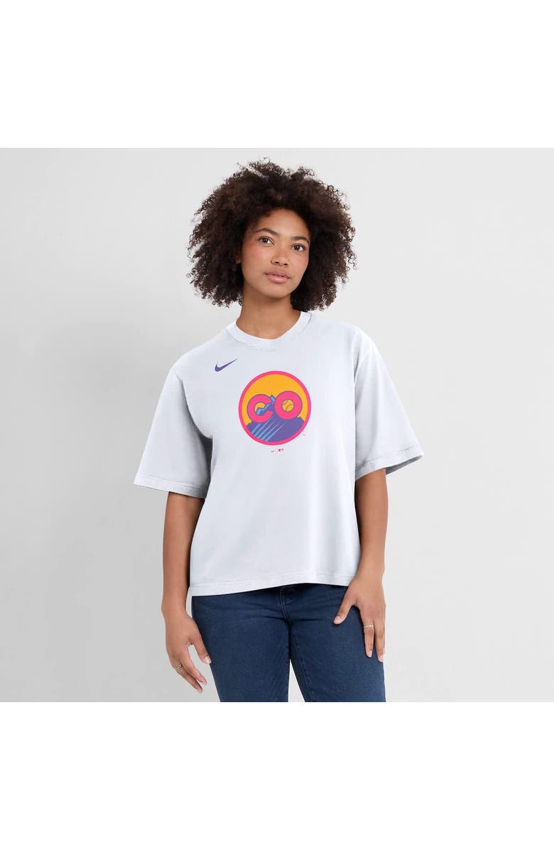 Nike Women's Nike White Colorado Rockies 2025 City Connect Logo Boxy T-Shirt, Alternate, color, White