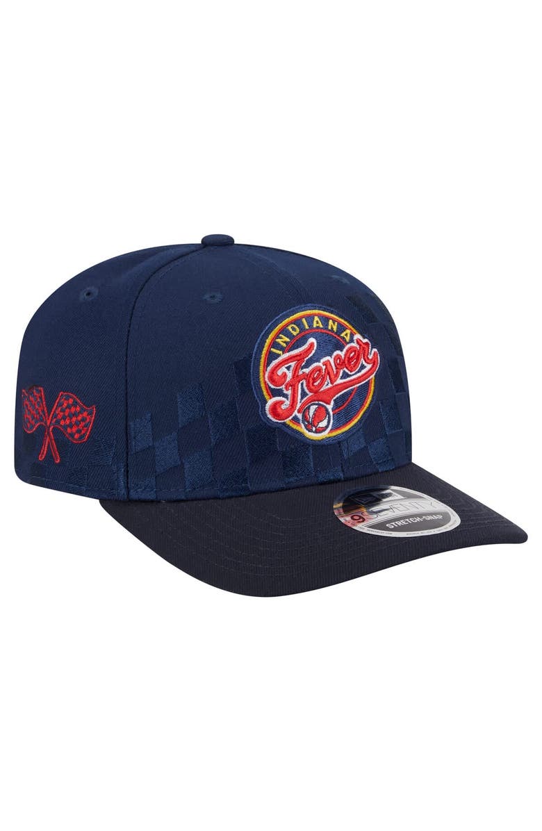 New Era Unisex New Era  Navy Indiana Fever 9SEVENTY Checkerboard Print Adjustable Hat, Main, color, Navy