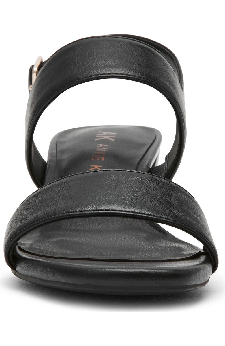 Anne Klein Macaron Block Heel Sandal, Alternate, color, Black