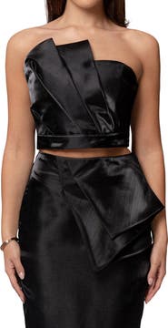 JLUXLABEL Treasure Strapless Crop Top