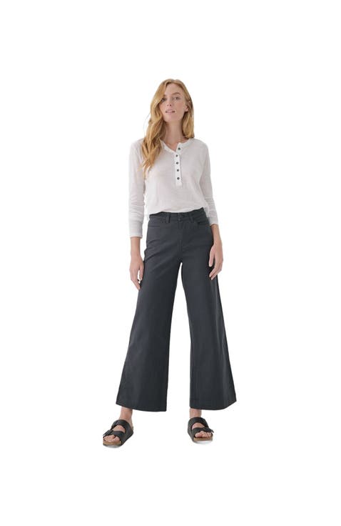 Organic Stretch Twill Wide Leg Pant