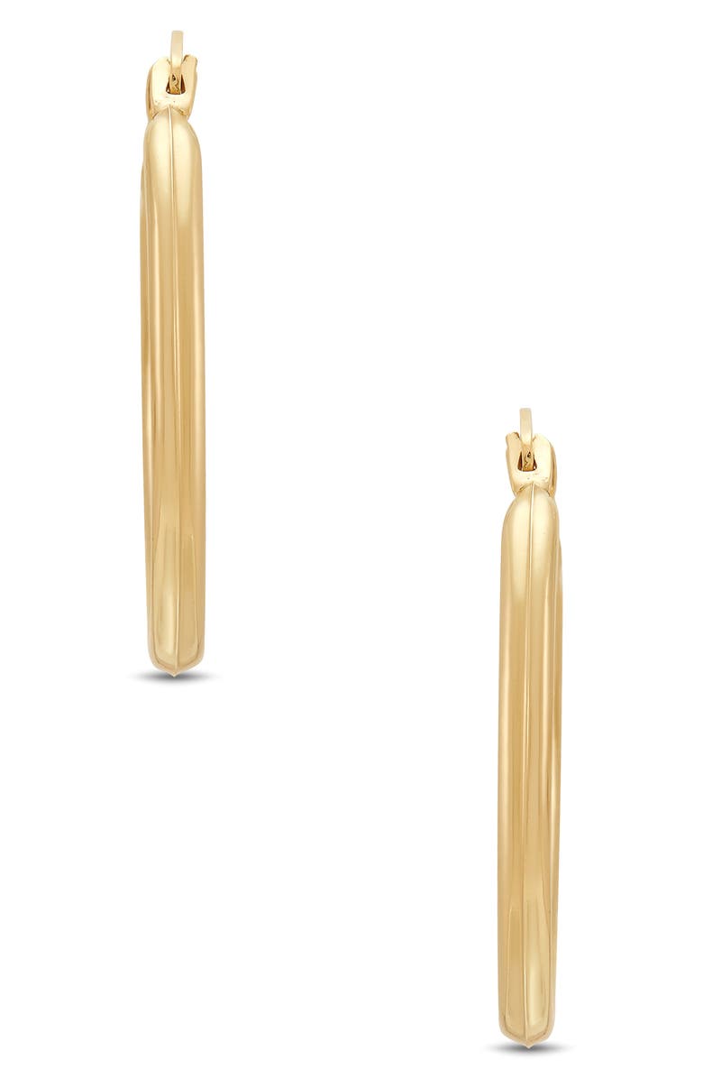 Frankie & Zoe Tube Oval Hoop Earrings, Alternate, color, Yellow Gold
