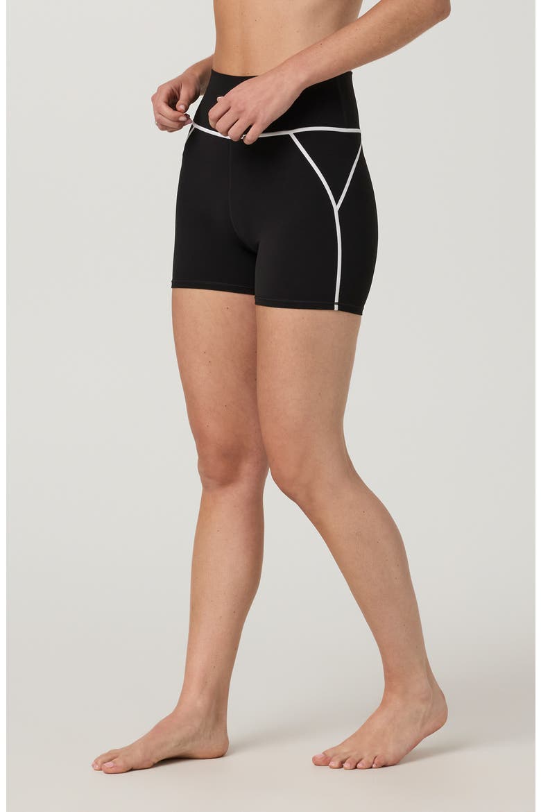AllTheFeels High Waist Performance Bike Shorts, Alternate, color, BLACK