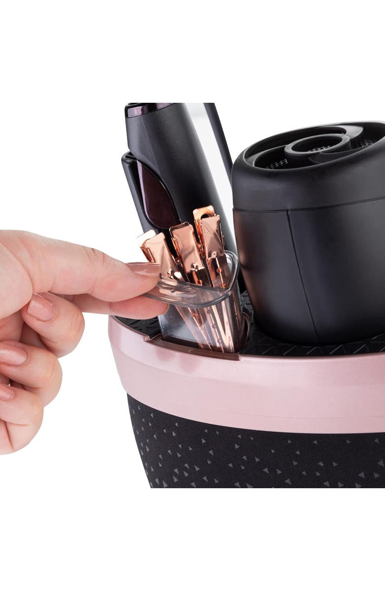 Minky Styling Dock, Alternate, color, Black/ Rose Gold