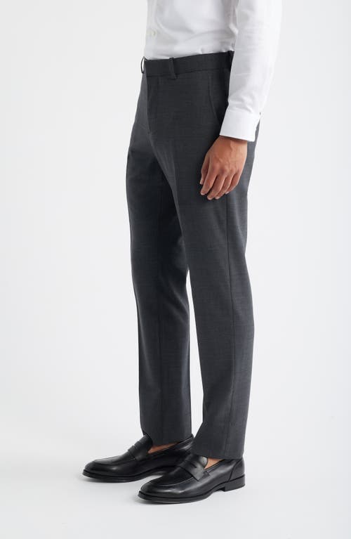 Nordstrom Henrik Trim Fit Solid Stretch Wool Suit Pants In Gray