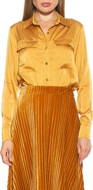 Alexia Admor Long Sleeve Button-Up Shirt
