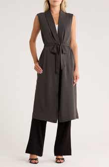 JASON WU Sleeveless Belted Robe Vest