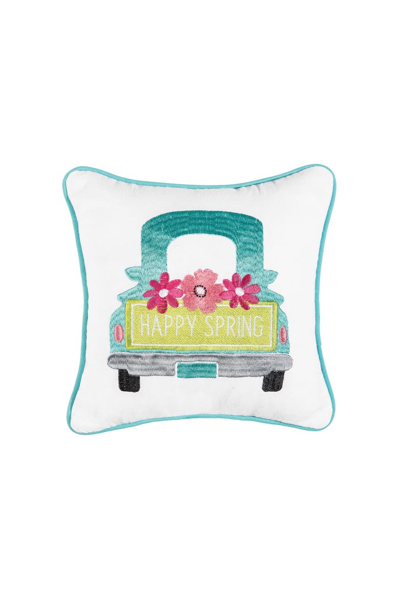 Spring Truck Accent Pillow, Main, color, Blue