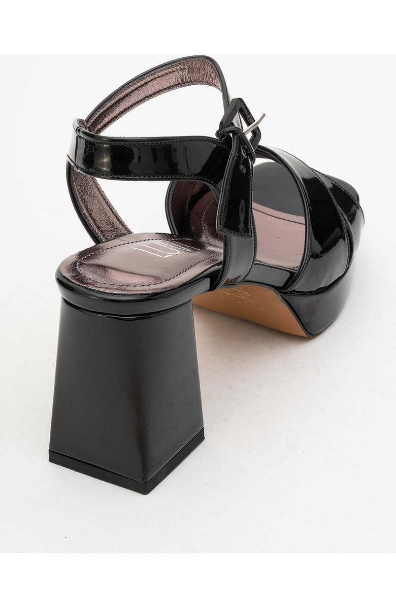 Prologue Shoes Lisbon Platform Block Heel Sandal, Alternate, color, Black Patent