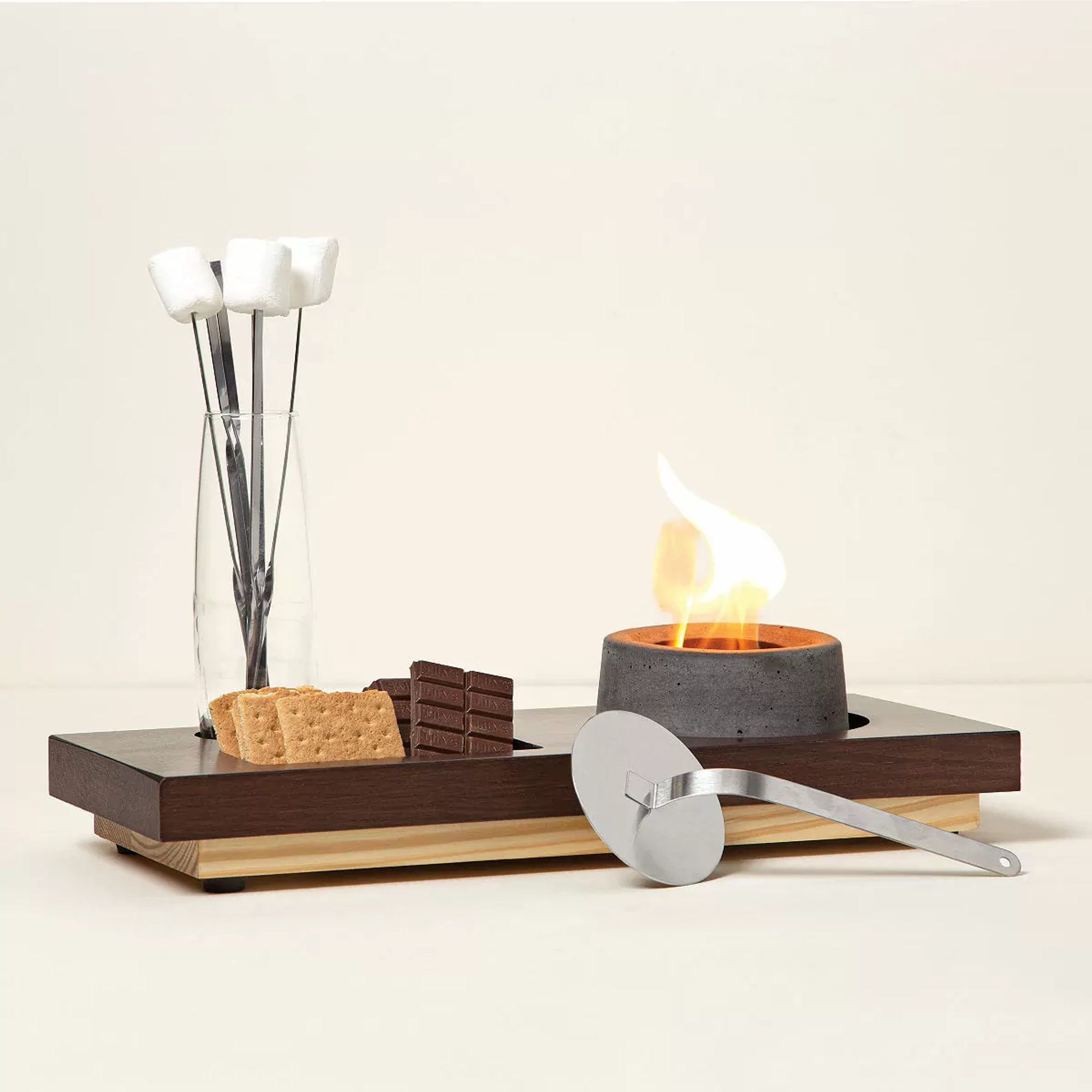Uncommon Goods Ultimate S'mores Kit by Swoon Living - Brown / Black / White
