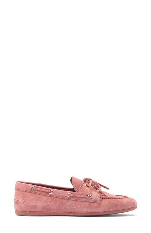 Jeffrey Campbell Boast Boat Shoe In Dusty Pink Suede Brush