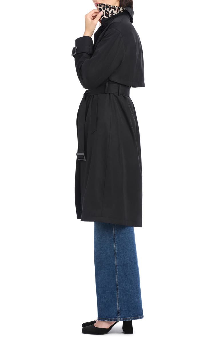 Kate Spade New York Water Resistant Belted Trench Coat, Alternate, color, Black