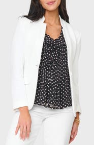 GIBSONLOOK Inverted Notch Collar Cotton Blend Knit Blazer