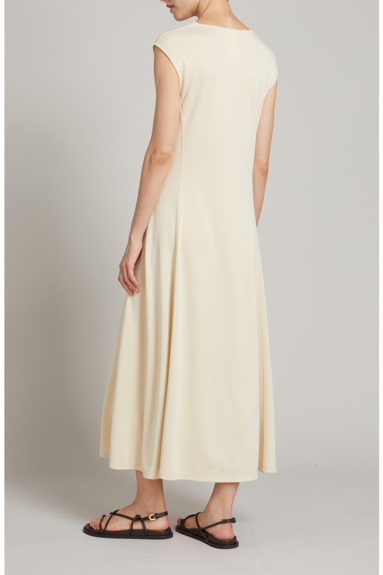 Vetusta Cowl Neck Jersey A-Line Midi Dress, Alternate, color, MILK