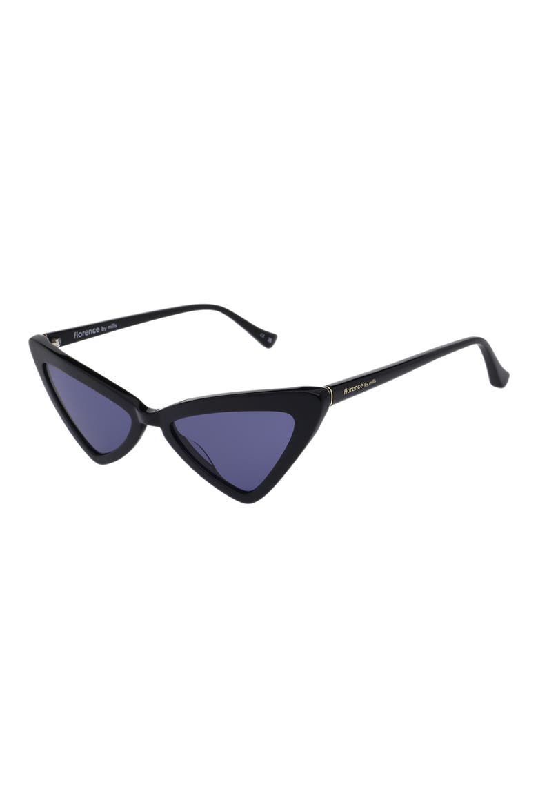 54mm Cat Eye Sunglasses, Alternate, color, GLOSS BLACK