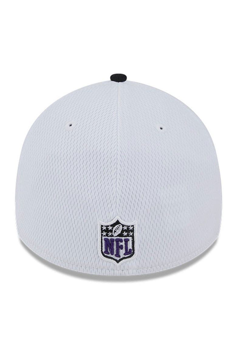 Men's New Era  White/Black Baltimore Ravens 2023 Sideline 39THIRTY Flex Hat, Alternate, color, White