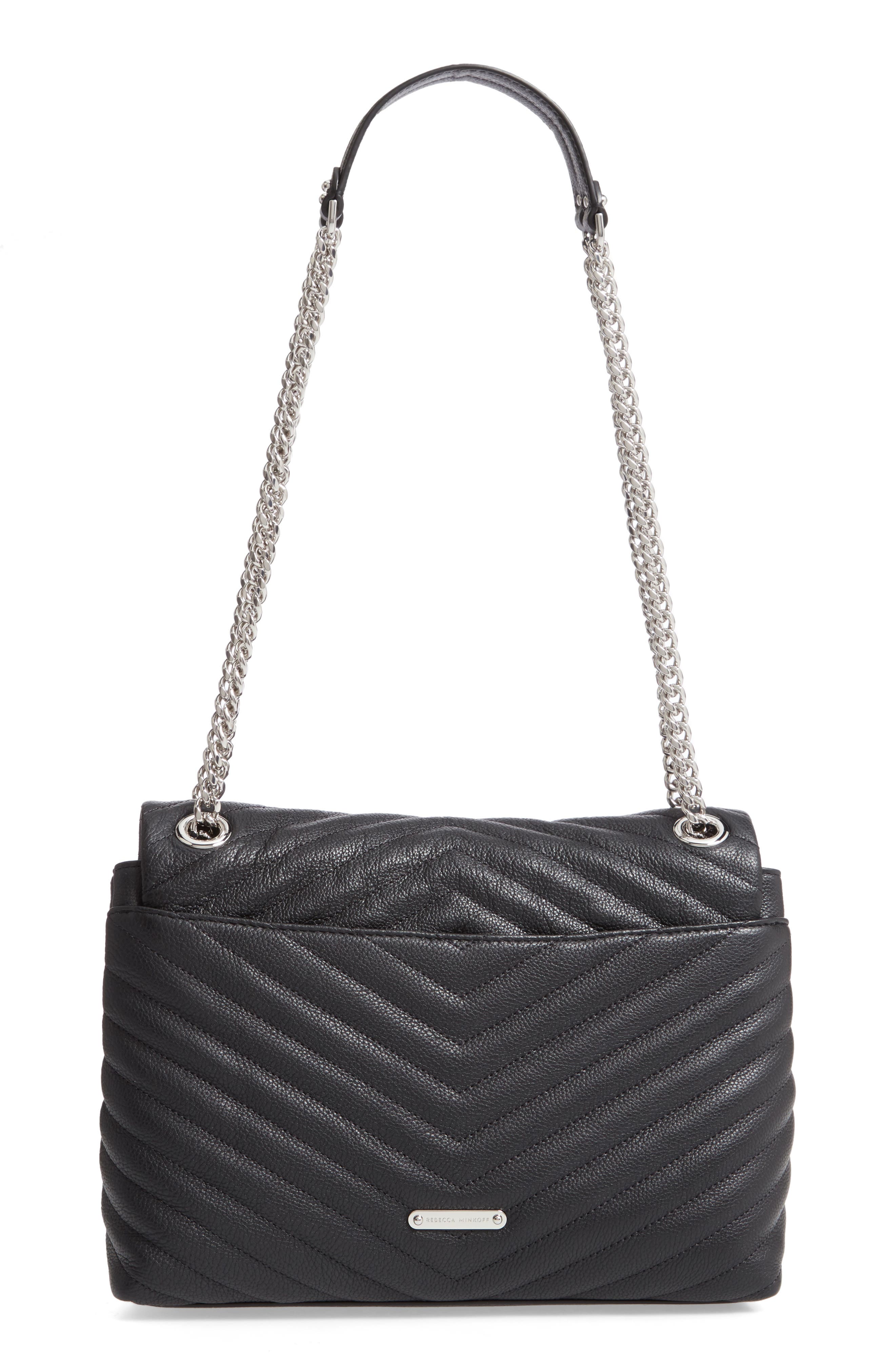 Rebecca Minkoff Edie Quilted Leather Shoulder Bag, Alternate, color, 