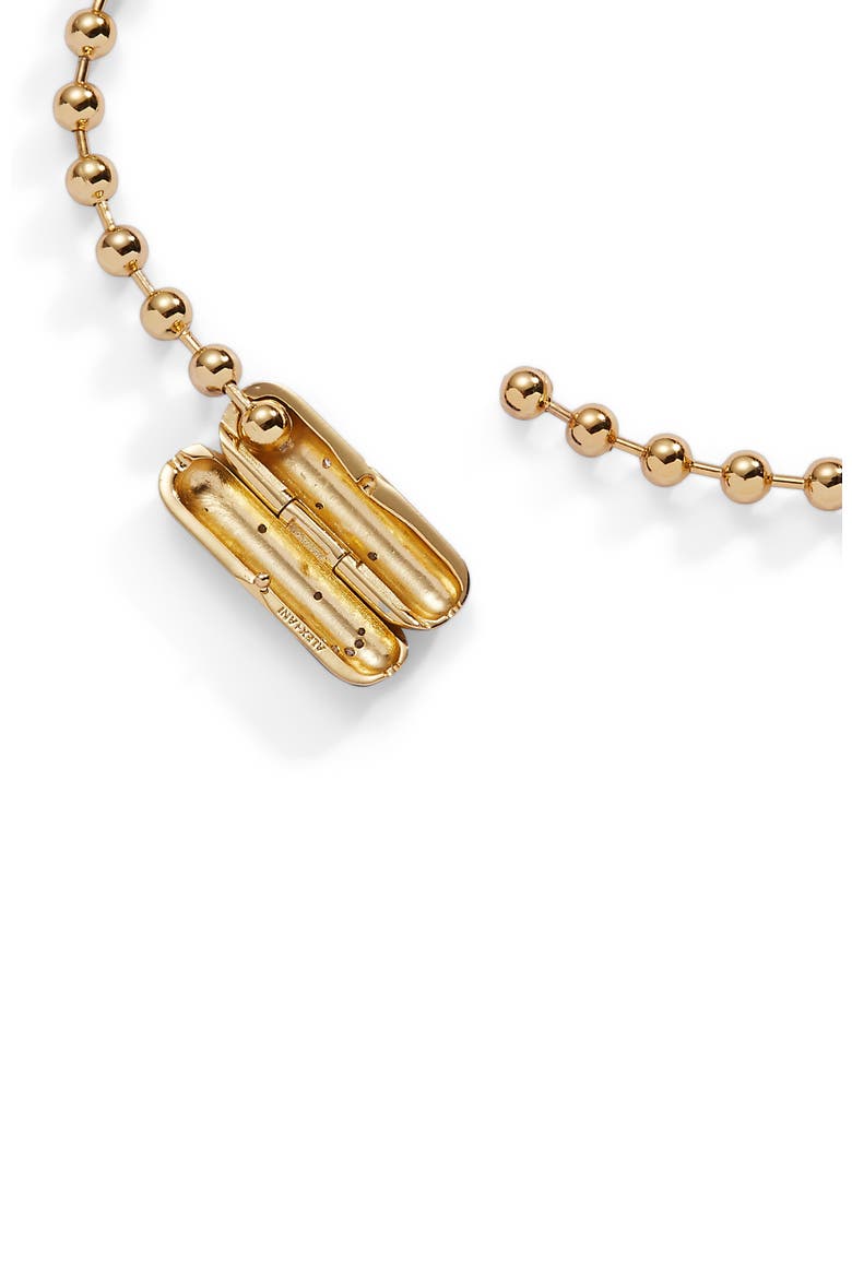 Ball Chain Barrel Closure Bracelet with Starry Night, Alternate, color, Gold