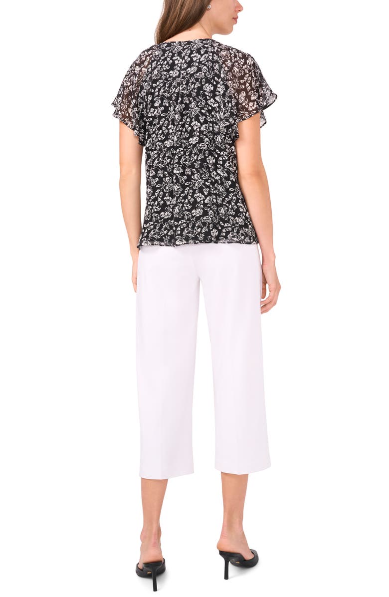 Halogen<sup>®</sup> Tie Neck Flutter Sleeve Top, Alternate, color, 