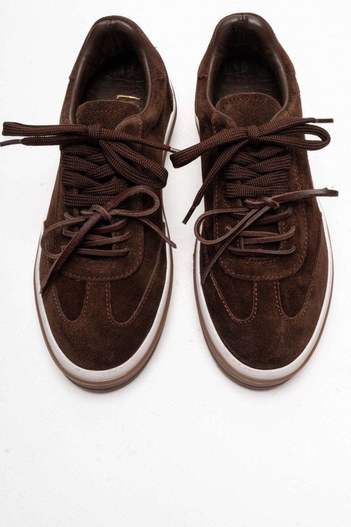 Forever & Always Shoes Melle Leather Sneaker, Alternate, color, Brown Suede