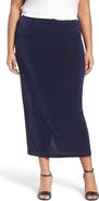 Vikki Vi Stretch Knit Straight Maxi Skirt