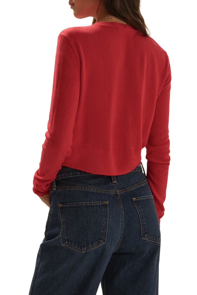 The Curtsey Wool Cardigan, Alternate, color, CRIMSON