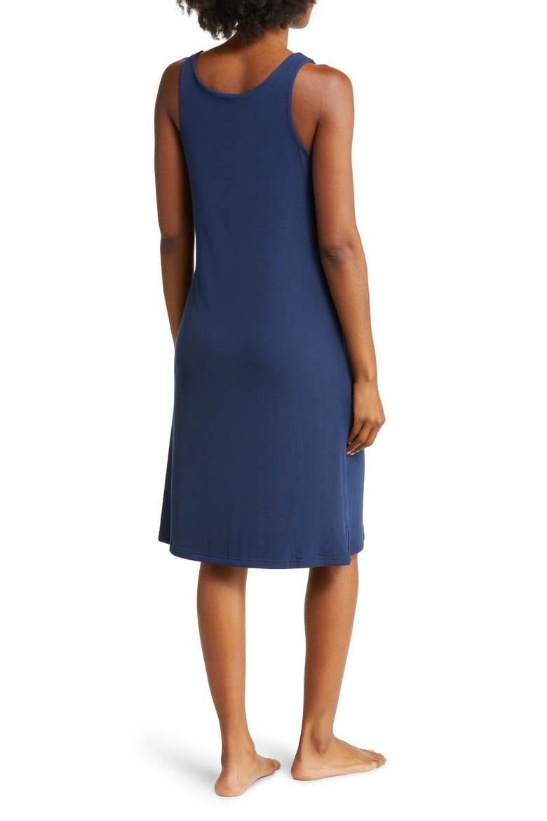 Rib Knit Nightgown, Alternate, color, NAVY