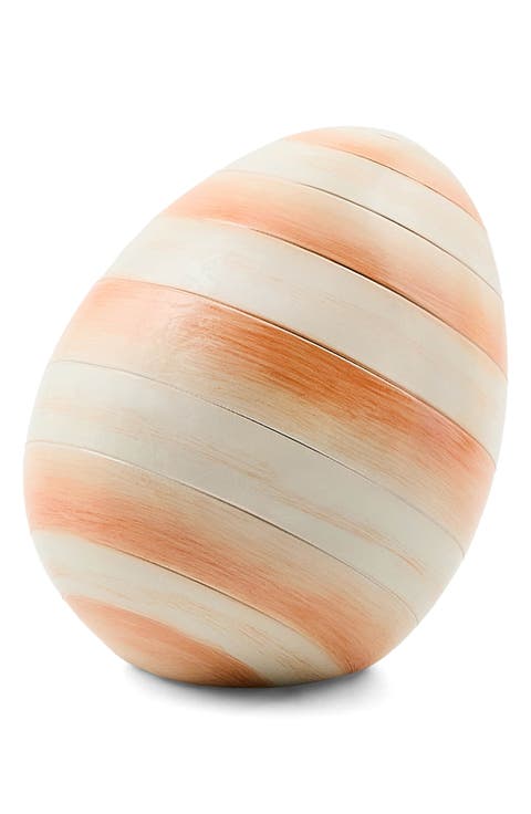 Coral Stripe Mini Egg